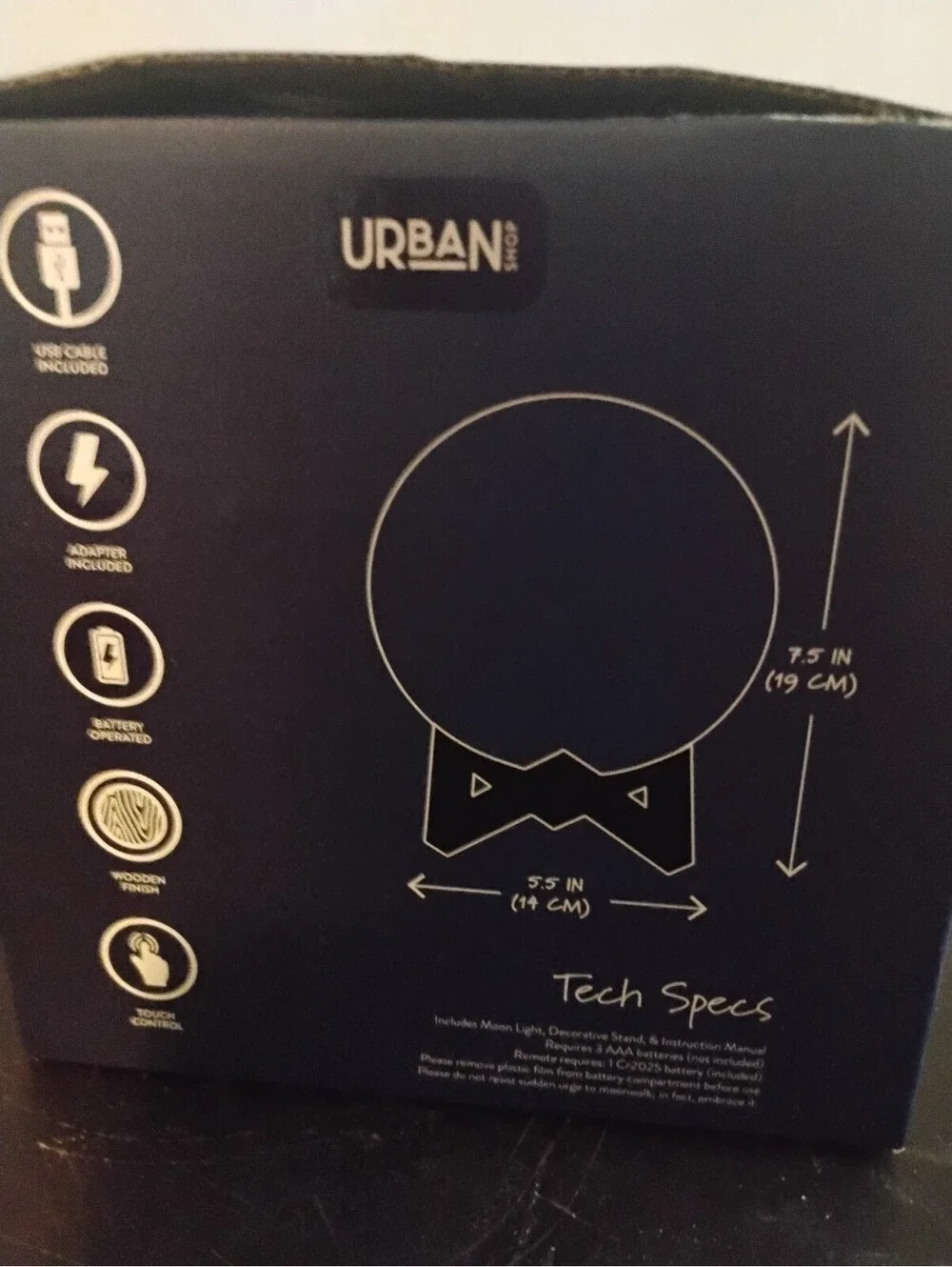 Urban Shop Moon Color Changing Lamp with Remote Control